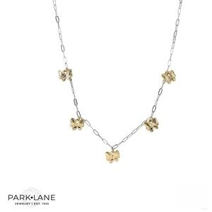 Park Lane FLUTTER Butterfly Necklace Paper Clip chain Gold & Silver NWT NIB